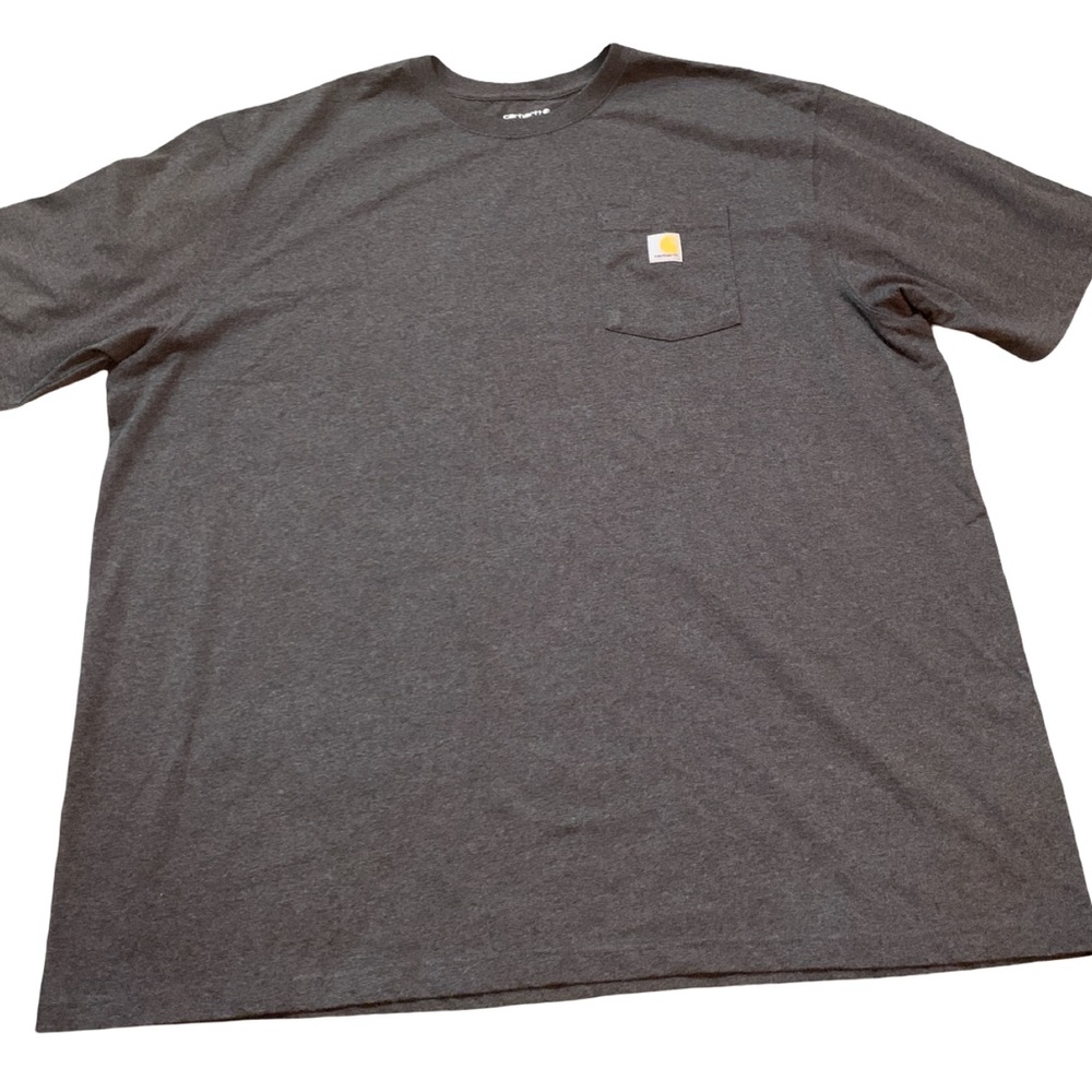 Carhartt Shirt Mens 3XL Gray Casual Loose Fit Pocket Short Sleeve Crew Neck